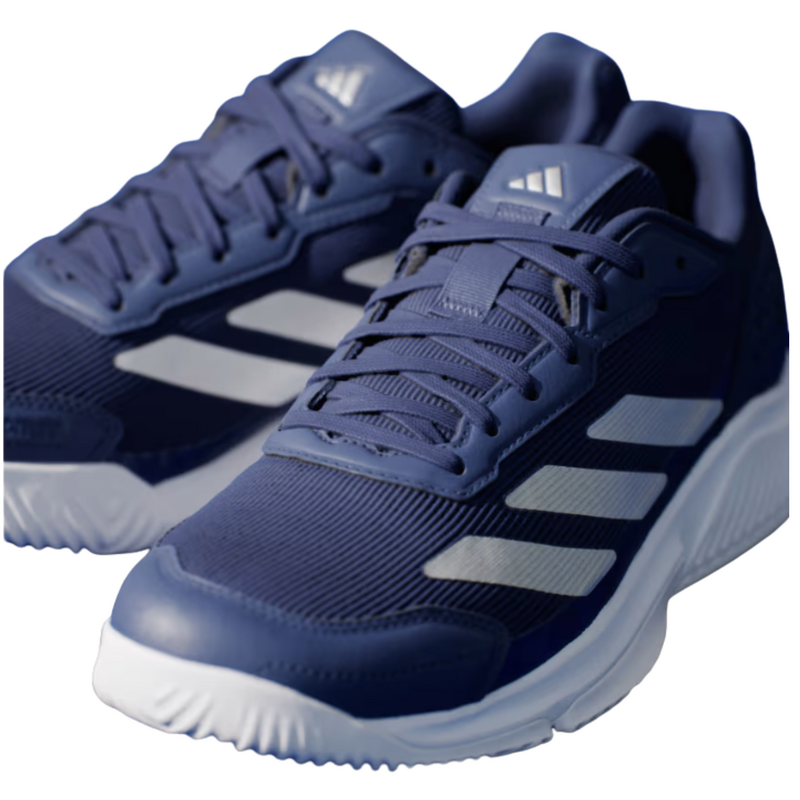 Adidas Mens Courtquick Padel Shoes - Dark Blue / Silver Metallic / Cloud White - main image
