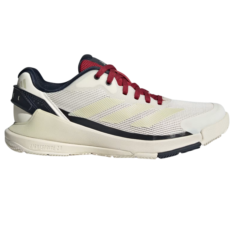 Adidas Womens Crazyquick Light Strike Padel Shoes - Chalk White / Ice Gold Metallic / Team Victory Red - main image