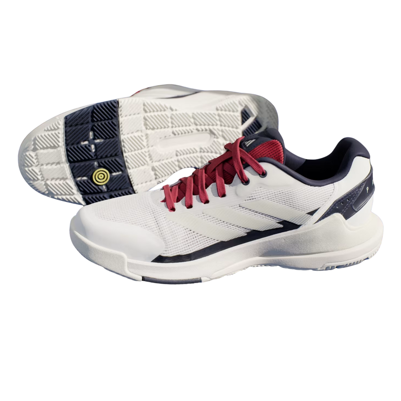 Adidas Womens Crazyquick Light Strike Padel Shoes - Chalk White / Ice Gold Metallic / Team Victory Red - main image