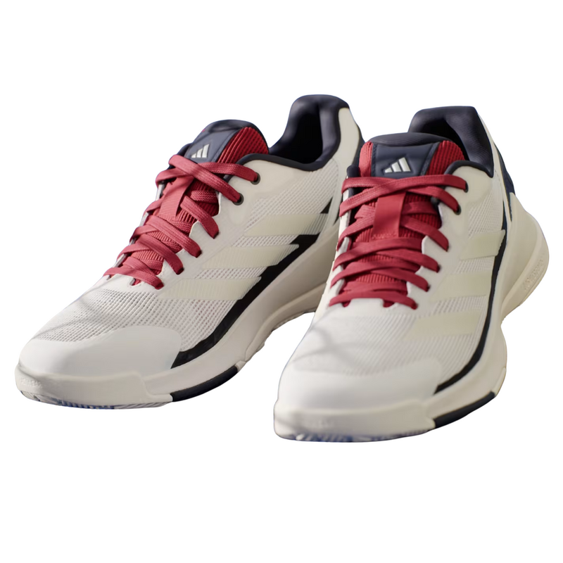 Adidas Womens Crazyquick Light Strike Padel Shoes - Chalk White / Ice Gold Metallic / Team Victory Red - main image
