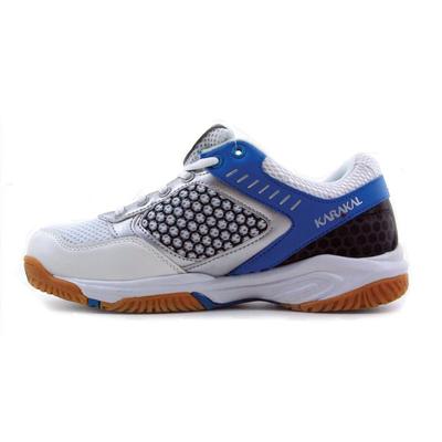 Karakal HEX 360 Indoor Court Badminton/Squash Shoes - White/Blue - main image