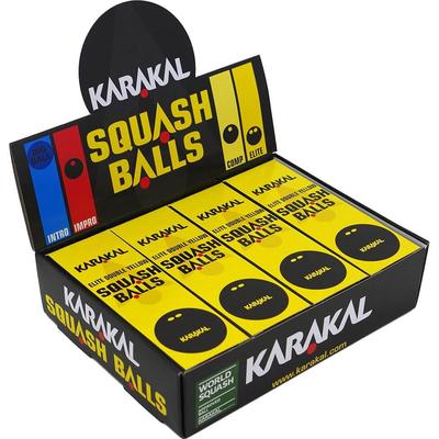 Karakal Double Yellow Dot Squash Balls - 1 Dozen - main image