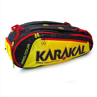 Karakal Pro-Tour Elite 12 Racket Bag - Black/Yellow