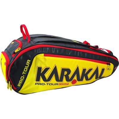 Karakal Pro-Tour Comp Bag 9 Racket Bag - Black/Yellow
