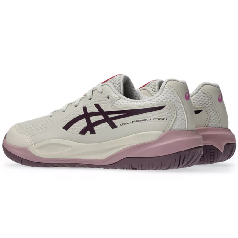 Asics Kids Gel-Resolution X Tennis Shoes - Soft Oat/Dark Aubergine - main image