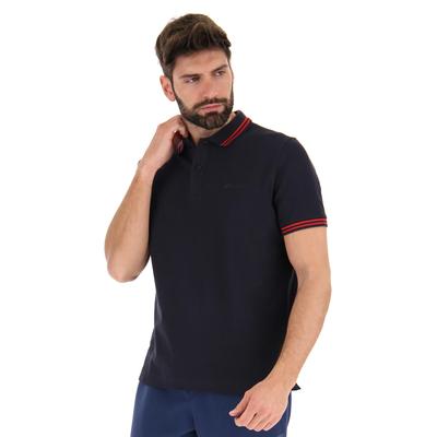 Lotto Mens Polo Classica Top - Navy Blue/Flame Red - main image