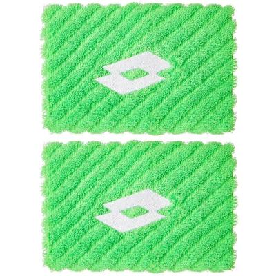 Lotto Tennis Large Wristbands - Green Apple Neon