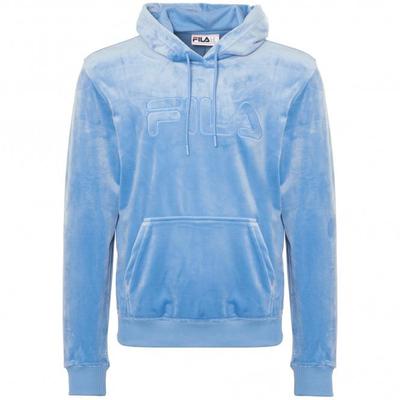 Fila Mens Asher Velour Hoodie - Silver lake Blue - main image