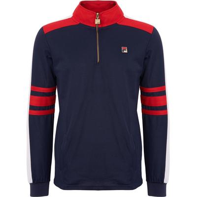 Fila Mens Alastair Vintage Track Top - Peacoat/Chinese Red - main image