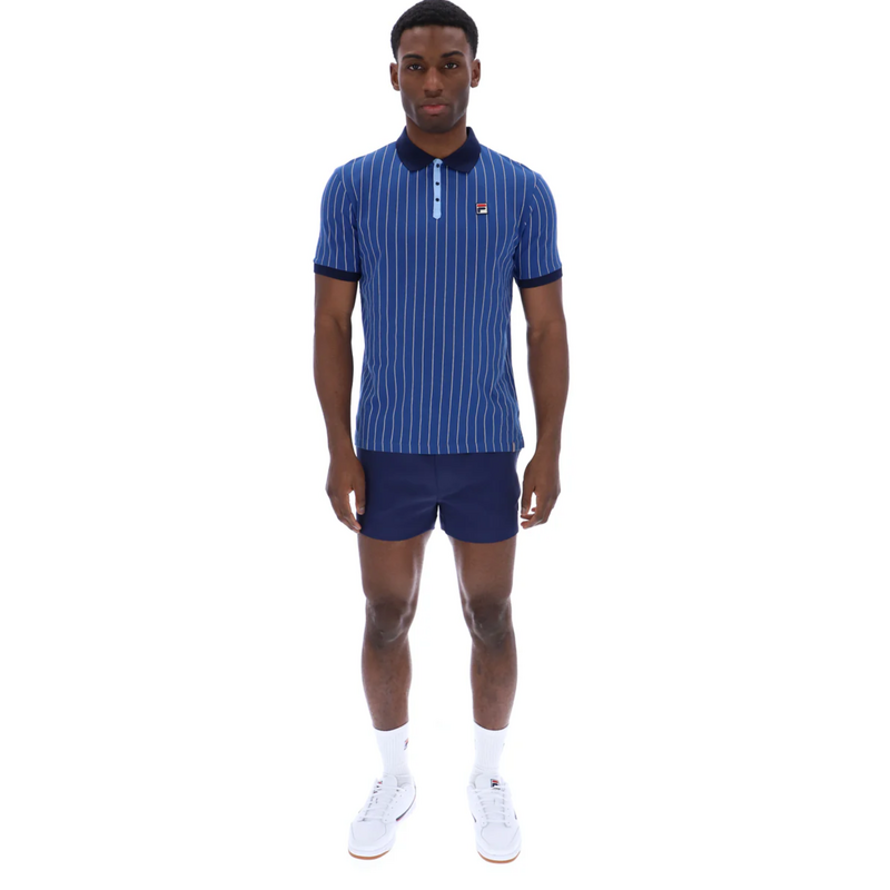 Fila Mens BB1 Classic Vintage Striped Polo - Limoges/ White/ Frozen Fjord/ Fila Navy - main image