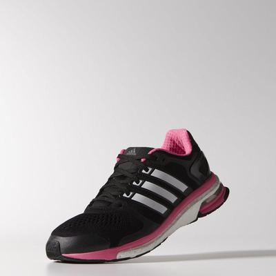 Adidas Womens Adistar Boost ESM Running Shoes - Black/White/Pink - main image