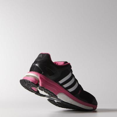 Adidas Womens Adistar Boost ESM Running Shoes - Black/White/Pink - main image