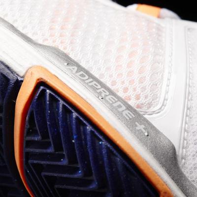 Adidas Womens Barricade Team 4 Tennis Shoes - White/Night Sky/Orange - main image
