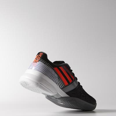 Adidas Mens CC Adizero Feather III Tennis Shoes - Black/Solar Red - main image