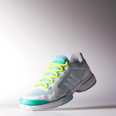 Adidas Womens Stella McCartney Barricade 2015 Tennis Shoes - White/Green - main image