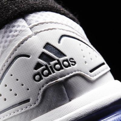 Adidas Mens Barricade Team 4 Tennis Shoes - White/Black/Night Flash - main image