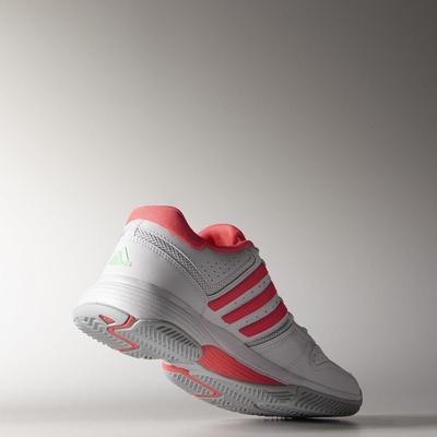 Adidas Womens Barricade Court Tennis Shoes - White/Red - main image