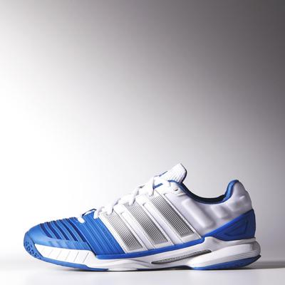 Adidas Mens adiPower Stabil 11 Indoor Shoes - White/Blue - main image