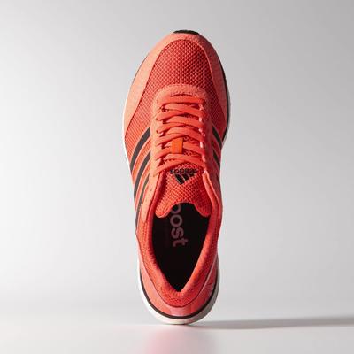Adidas Mens Adizero Adios Boost 2.0 Running Shoes Solar Red Tennisnuts