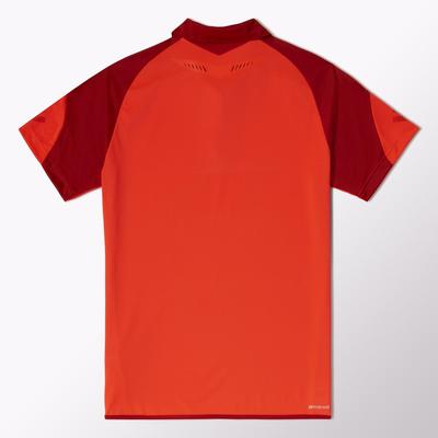 Adidas Mens Adizero Polo Shirt - Solar Red/Bold Orange - main image