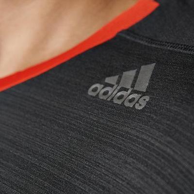Adidas Mens Supernova Long Sleeve Tee - Black/Dark Orange - main image