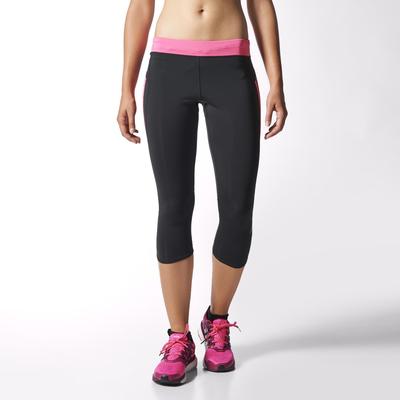 Adidas Womens Response 3/4 Tights - Black/Solar Pink - main image