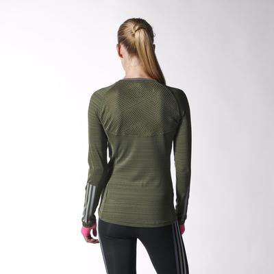 Adidas Womens Supernova Long Sleeve Tee - Earth Green - main image