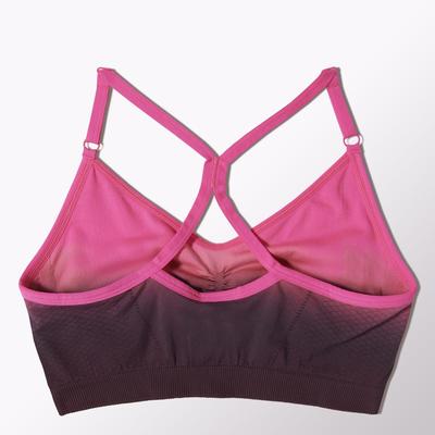 Adidas Adipure Sports Bra - Solar Pink/Rich Red - main image