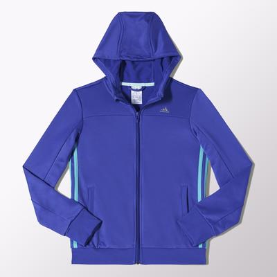 Adidas Girls Seperates Hooded Tracksuit - Power Purple/Vivid Mint - main image