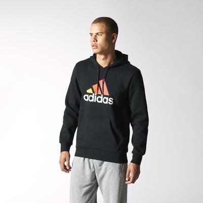 Adidas Mens Essentials Logo Hoodie - Black - main image