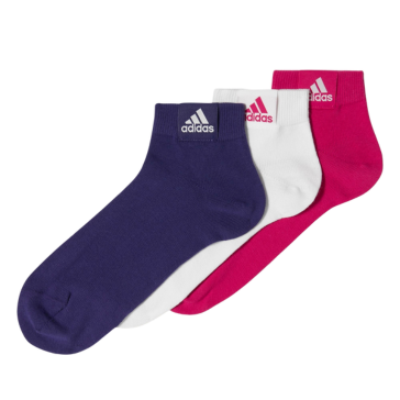 Adidas Ankle Socks (3 Pairs) - Pink/White/Purple - main image