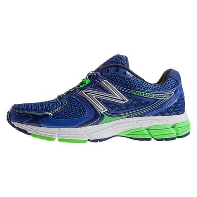 New Balance M680v2 Mens (D) Running Shoes - Blue/Neon-Green/White ...