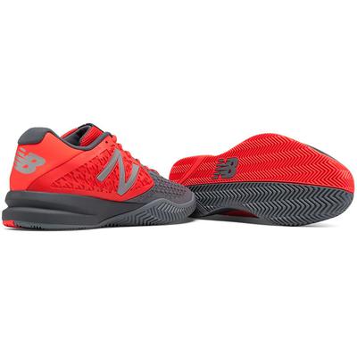 New Balance Mens 996v2 Tennis Shoes - Red/Grey (D) - main image