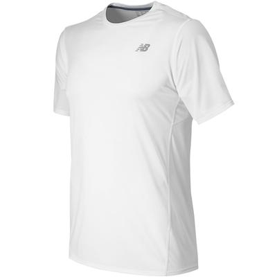 New Balance Mens Accelerate Short Sleeve Top - White - main image