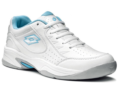 Lotto Womens Court Logo III Tennis Shoes - White/Angel Blue - main image