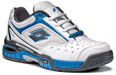 Lotto Raptor Ultra III Junior Tennis Shoes - White/Blue Aster - main image