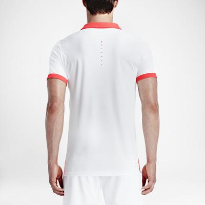 Nike Mens Advantage Premier RF Polo - White/Hot Lava - main image