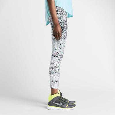 Nike Womens Club Printed Cropped Leggings - Fuchsia Glow/Black - main image