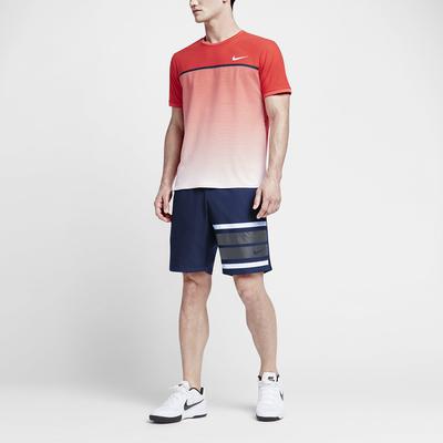Nike Mens Court Graphic 9 Inch Tennis Shorts - Midnight Navy - main image
