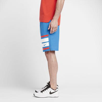 Nike Mens Court Graphic 9 Inch Tennis Shorts - Light Photo Blue - main image