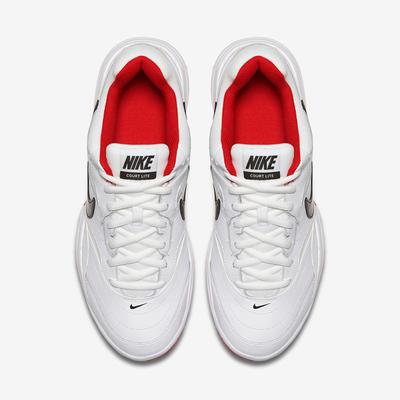 Nike Mens Court Lite Tennis Shoes - White/Black/Uni Red - main image