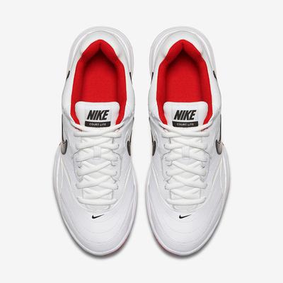 Nike Mens Court Lite Tennis Shoes - White/Black/Uni Red - main image