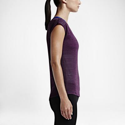 Nike Womens Dri-FIT Cool Breeze Running Top - Mulberry - main image