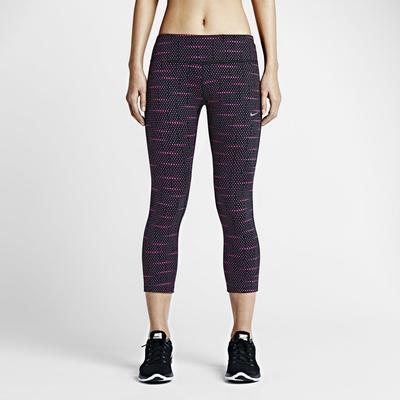 Nike Womens Dri-FIT Epic Run Tights - Black/Hot Pink - main image