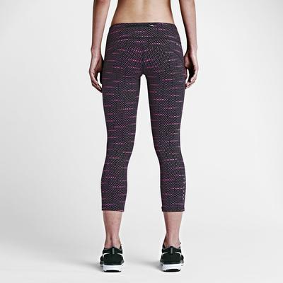 Nike Womens Dri-FIT Epic Run Tights - Black/Hot Pink - main image