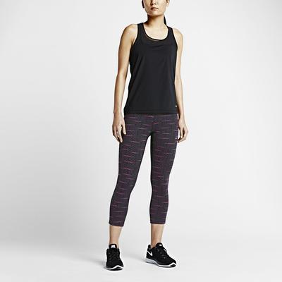 Nike Womens Dri-FIT Epic Run Tights - Black/Hot Pink - main image