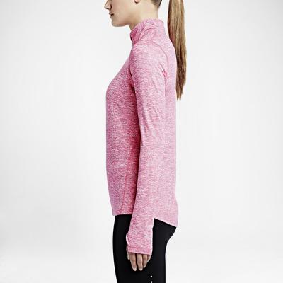 Nike Womens Element 1/2 Zip L.S. Running Shirt - Vivid Pink/Heather - main image