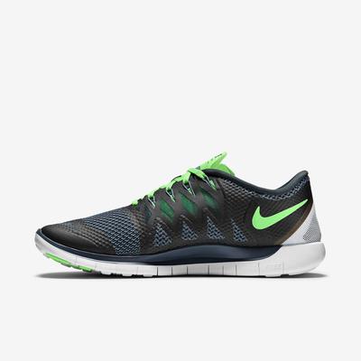 Nike Mens Free 5.0+ Running Shoes - Black/Green - main image