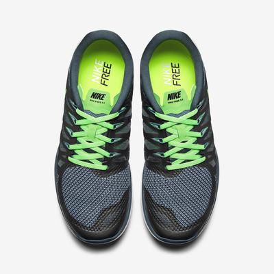 Nike Mens Free 5.0+ Running Shoes - Black/Green - main image