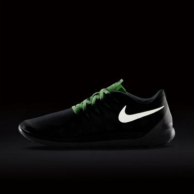 Nike Mens Free 5.0+ Running Shoes - Black/Green - main image